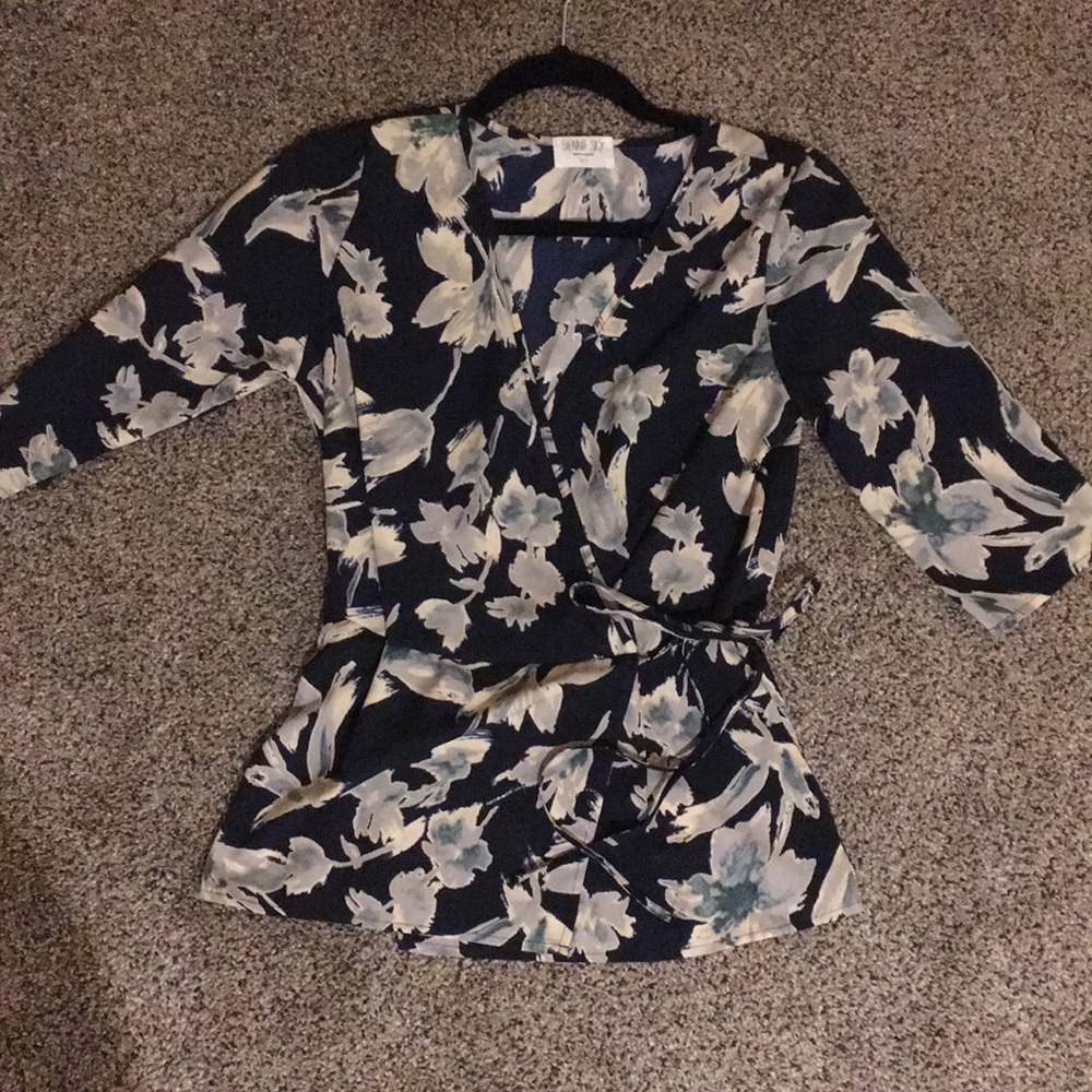 Blue Flower top